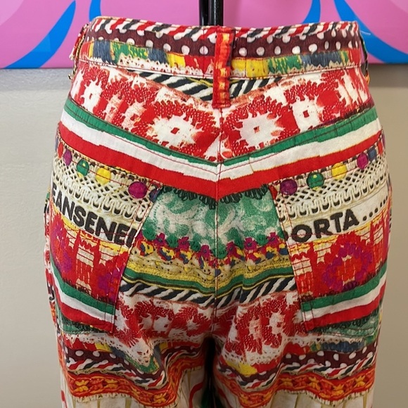 Moschino Green Yellow High Waist Italian Flag Pants - Picture 8 of 13